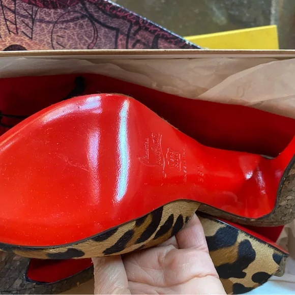 Leopard calf hair authentic Christian louboutin heels - Picture 3 of 4